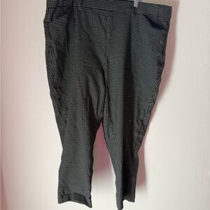Jules & Leopold Black Checkered Ankle Pants